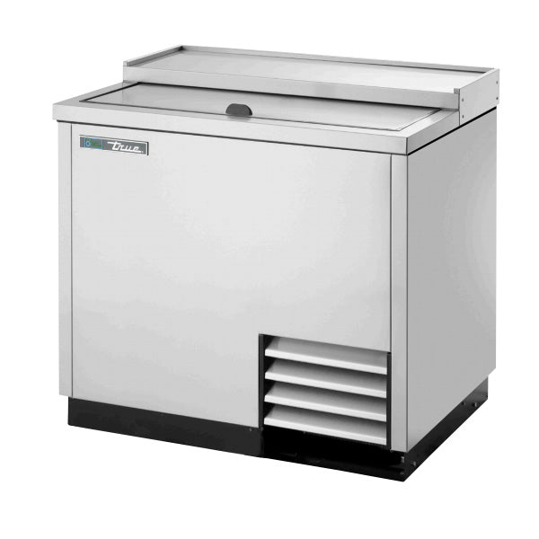 True T-36-GC-S-HC 36" Solid Slide Lid Stainless Steel Glass and Plate Chiller/Froster