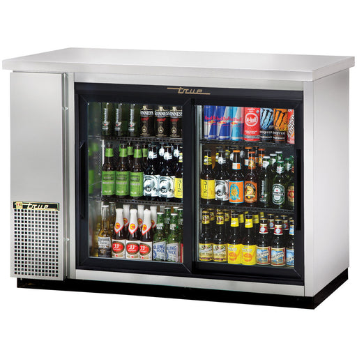 TRUE 2 DOOR BACK BAR COOLER - TBB-24-48G-SD-S-LD
