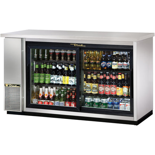 TRUE 2 DOOR BACK BAR COOLER - TBB-24-60G-SD-S-LD