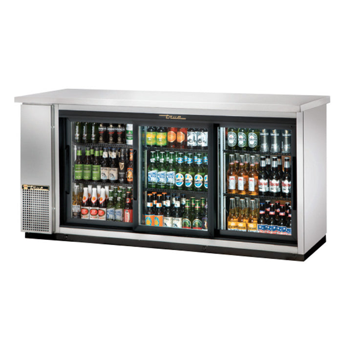 TRUE 3 DOOR BACK BAR COOLER - TBB-24-72G-SD-S-LD - Nella Cutlery Toronto