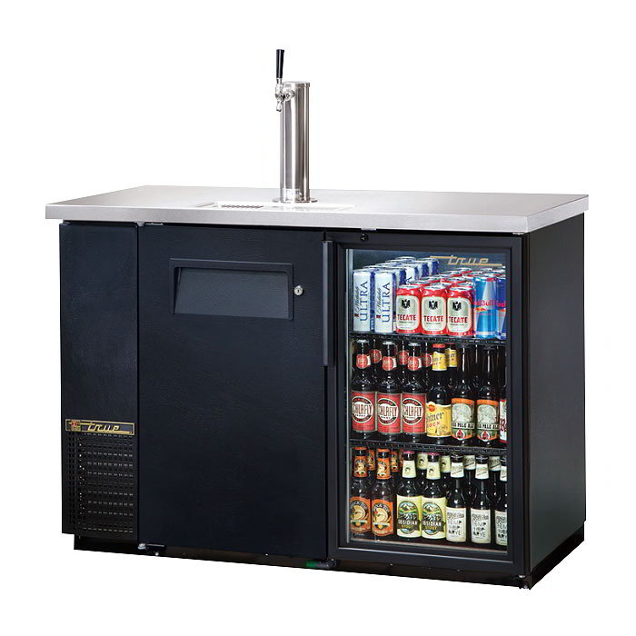 True TDB-24-48-1-G-1-HC-LD 49" Combination Solid/Glass Swing Door Beer Dispenser