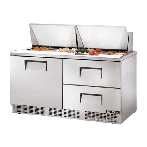 TRUE 64" 1 DOOR 2 DRAWER FOOD PREP TABLE - TFP-64-24M-D-2 - Nella Cutlery Toronto