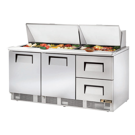 TRUE 72" 2 DOOR 2 DRAWERS FOOD PREP TABLE - TFP-72-30M-D-2 - Nella Cutlery Toronto