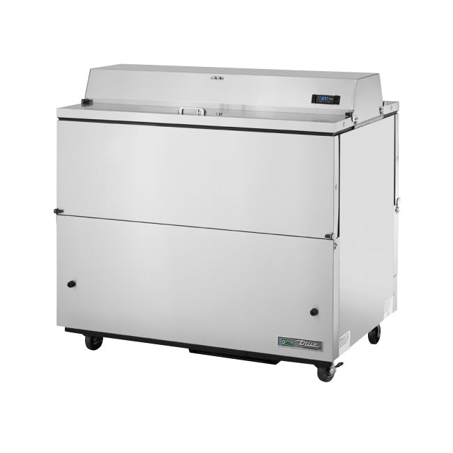True TMC-49-S-DS-HC 49" Dual Sided Milk Cooler with Stainless Steel Exterior & Aluminum Interior
