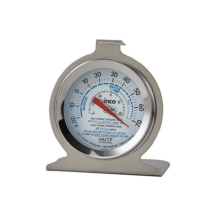 Winco 3” Diameter Refrigerator/Freezer Dial Thermometer - TMT-RF3