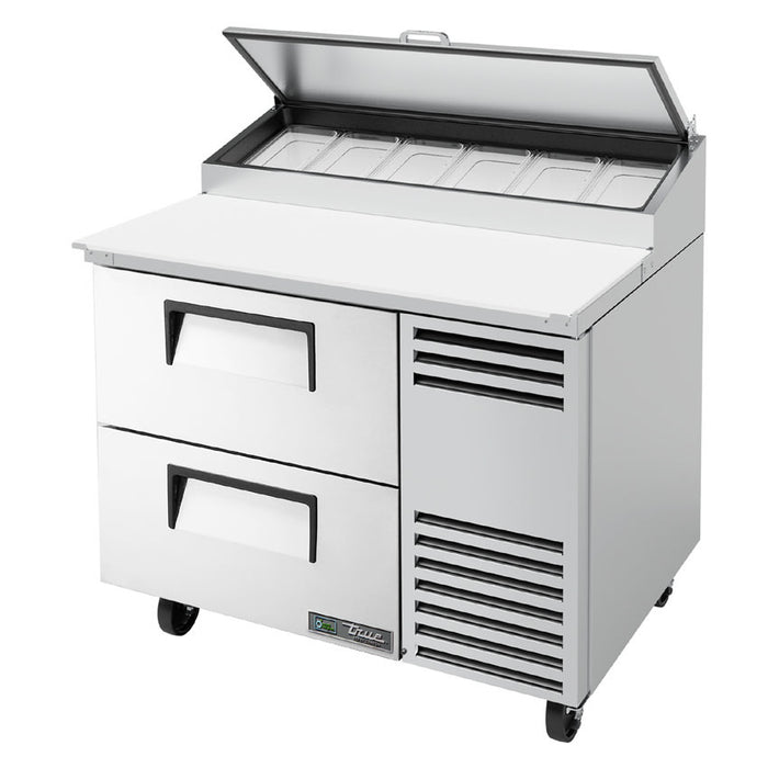 True TPP-AT-44D-2-HC 44" 2-Drawer Refrigerated Pizza Prep Table with Alternate Top