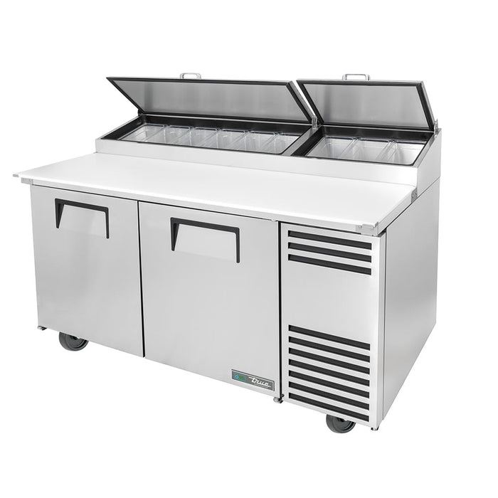 True TPP-AT-67-HC 67" 2-Door Refrigerated Pizza Prep Table with Alternate Top