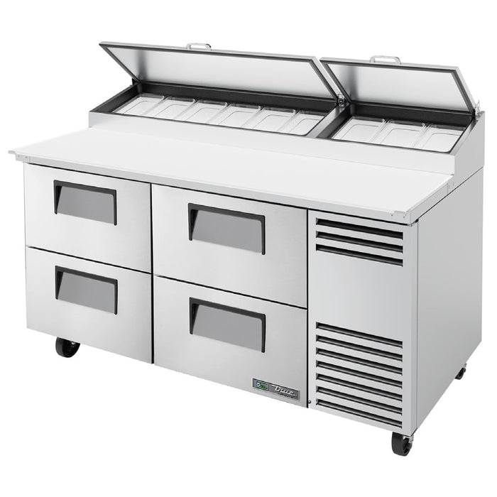 True TPP-AT-67D-4-HC 67" 4-Drawer Refrigerated Pizza Prep Table with Alternate Top