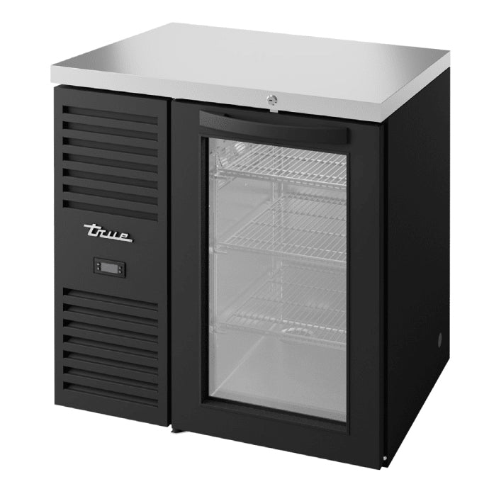 True TBR32-RISZ1-L-B-G-1 32" Glass 1-Door Single Zone Back Bar Refrigerator