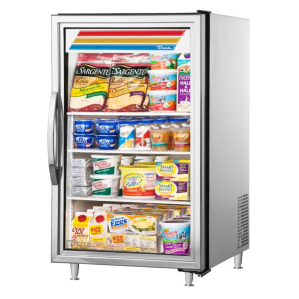 True GDM-07-S-HC~TSL01 24.12" Swing Door Counter-Top Stainless Steel Refrigerated Merchandiser