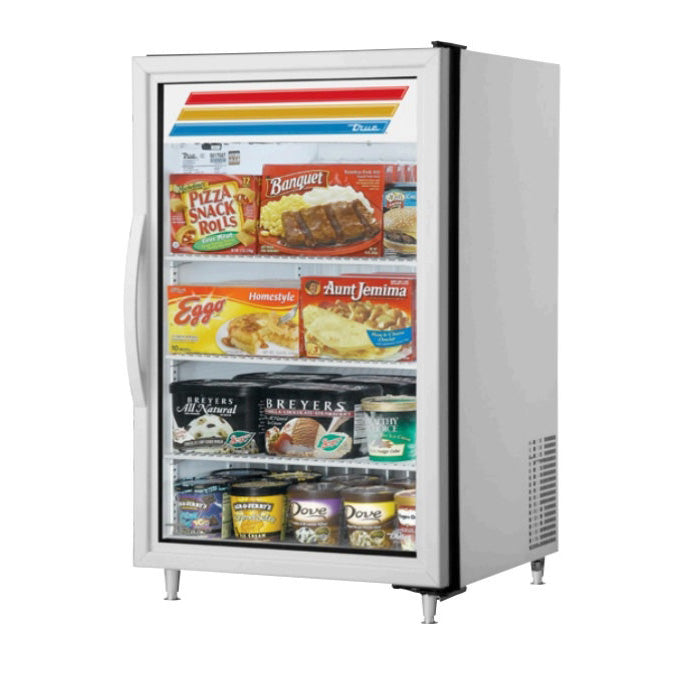 True 24" GDM-07F-HC~TSL01 Glass Swing Door Countertop Display Merchandising Freezer