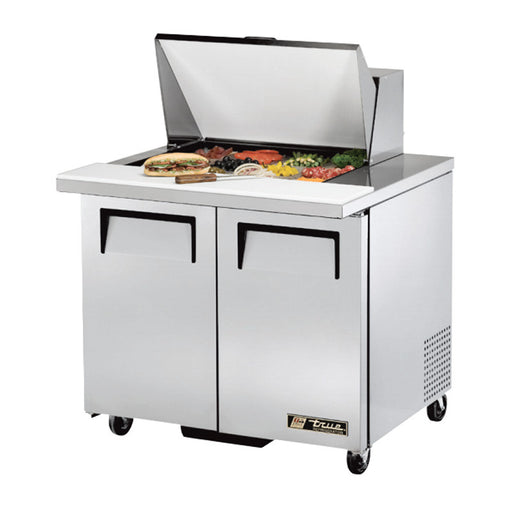 TRUE 36" 8 PAN MEGA TOP SALAD/SANDWICH PREP TABLE - TSSU-36-12M-B - Nella Cutlery Toronto