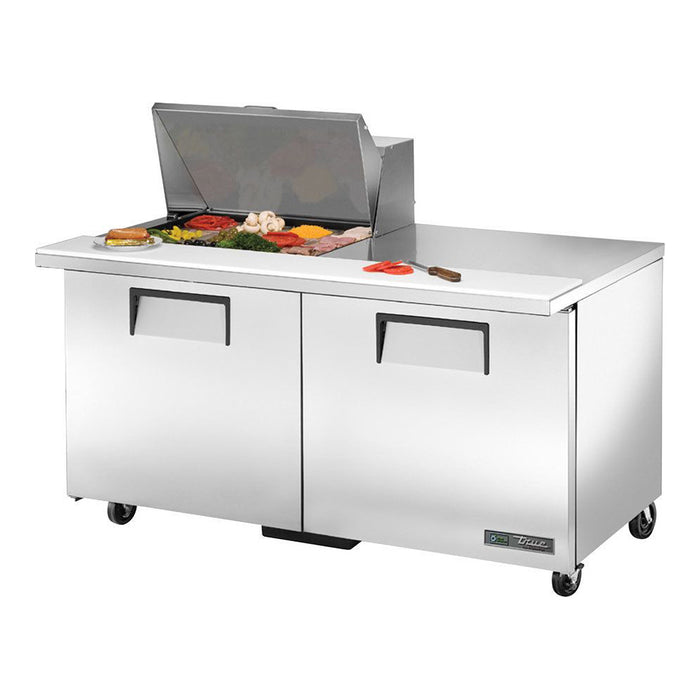 True TSSU-60-12M-B-HC 60" Mega Top 2-Door Salad/Sandwich Refrigerated Prep Table