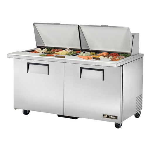 TRUE 60" 24 PAN MEGA TOP SALAD/SANDWICH PREP TABLE - TSSU-60-24M-B-ST