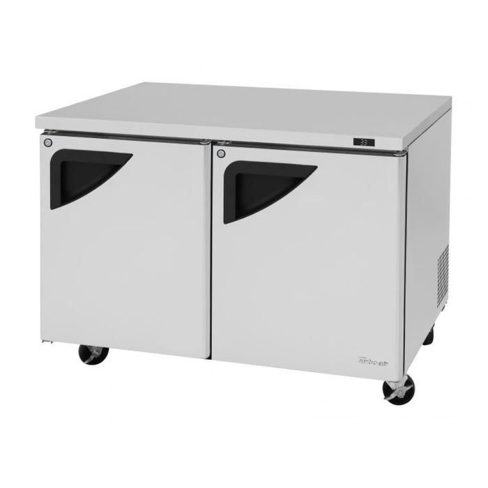 Turbo Air TUR-48SD-N-AR 48" Solid 2-Door Super Deluxe Series All Right Hinged Undercounter Refrigerator