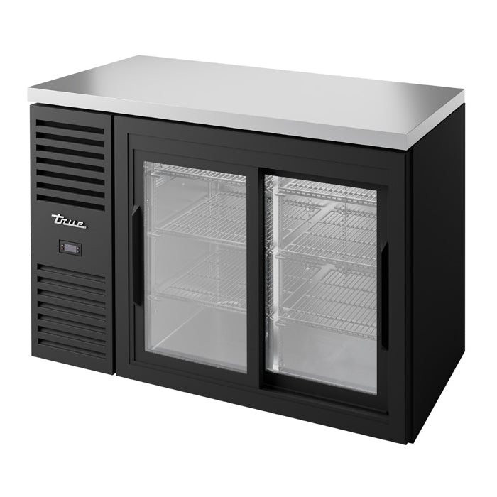 True TBR60-RISZ1-L-B-11-1 60" Sliding Glass 2-Door Single Zone Back Bar Refrigerator