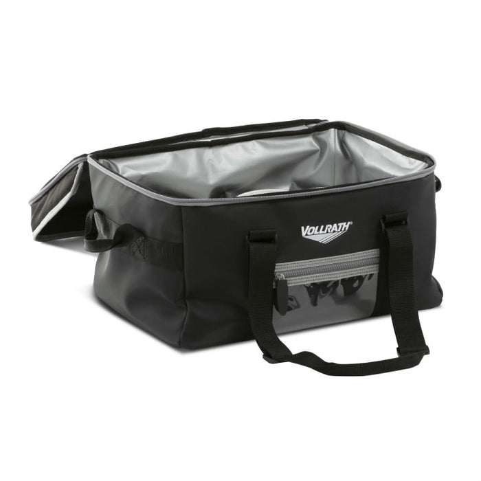 Vollrath VDBM300 17" x 13" x 9" Insulated Catering Bag with Vinyl Liner - Black