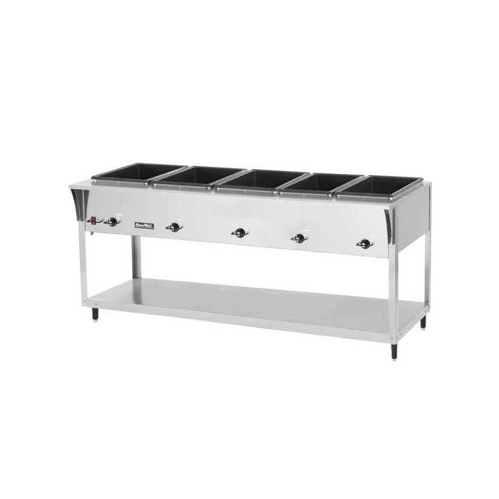 Vollrath 38205 76" Electric ServeWell SL Steam Table with 5-Pan and Undershelf - 120V