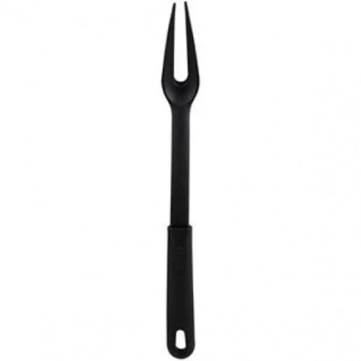Winco NC-PF2 12" Black 2 Prong Nylon Cooks Fork
