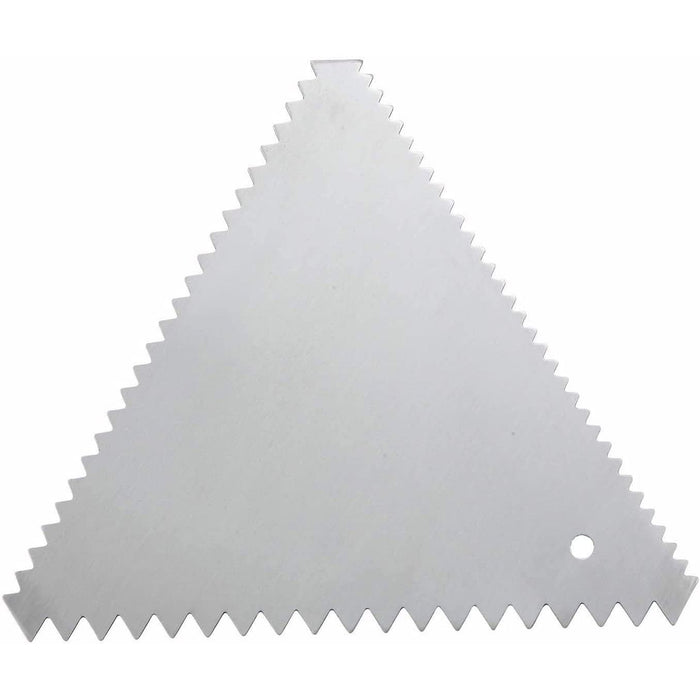 Winco Triangle Stainless Steel Cake Decorating Comb - SDC-6