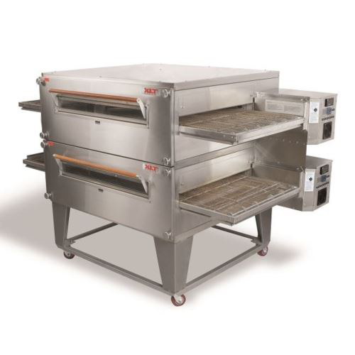 Nella XLT3240 78" Double Stack Natural Gas Conveyor Oven - 120V