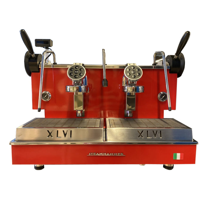 XLVI STEAMHAMMER 2 Group Electronic Coffee Machine - Red
