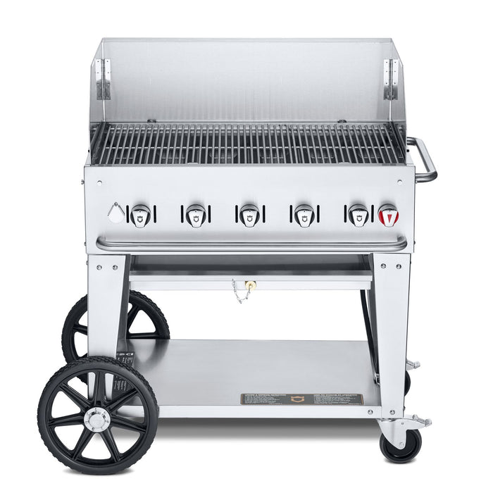 Crown Verity CV-MCB-36WGP 36" Mobile BBQ Grill with Wind Guard Package