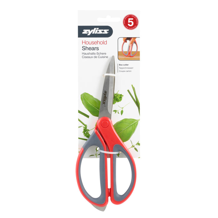 Zyliss 30200 9" Household Shears With Integrated Box Cutter