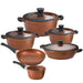 Acrochef 10 Piece Non-Stick Cookware Set with Glass Lid - MB7750 - Nella Online