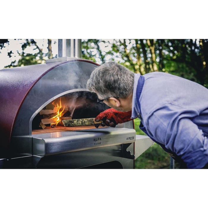 Alfa 4 PIZZE Wood Fired Pizza Oven With Stand - FX4PIZ-LRAM
