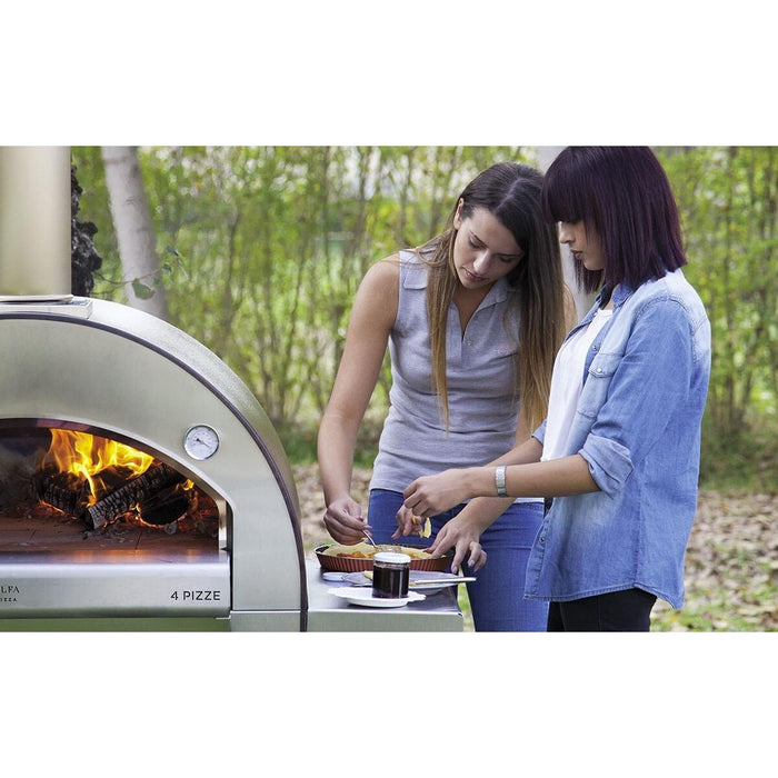 Alfa 4 PIZZE Wood Fired Pizza Oven With Stand - FX4PIZ-LRAM