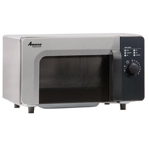 Amana RMS10DSA Stainless Steel Commercial Microwave Oven with Dial Controls - 120V - Nella Online