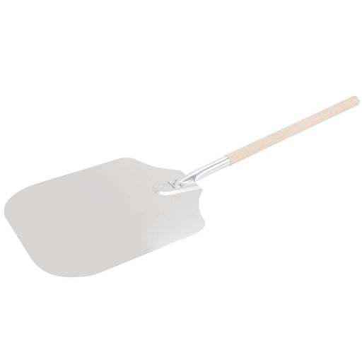 American Metalcraft 3714 14" x 16" Aluminum Pizza Peel with 21" Wooden Handle - Nella Online