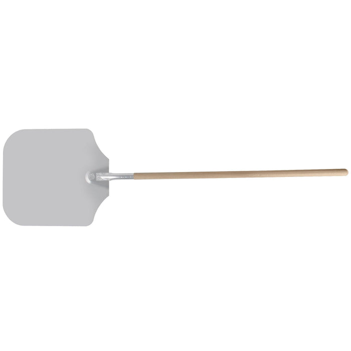 American Metalcraft 5616 16" x 18" Aluminum Pizza Peel with 38" Wooden Handle - Nella Online