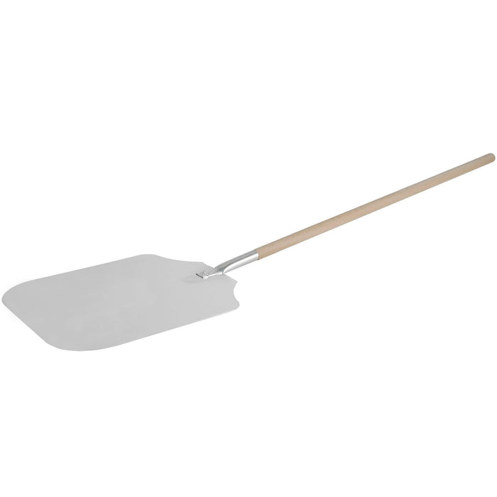 American Metalcraft 5616 16" x 18" Aluminum Pizza Peel with 38" Wooden Handle - Nella Online