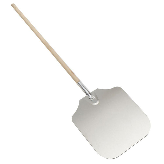 American Metalcraft 5616 16" x 18" Aluminum Pizza Peel with 38" Wooden Handle - Nella Online