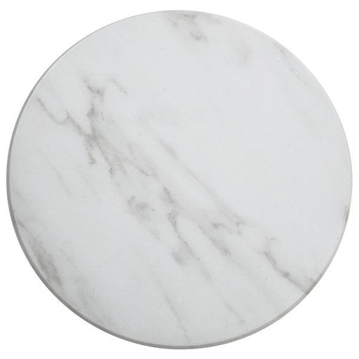 American Metalcraft MW171 17" Round Faux White Marble Melamine Serving Board - Nella Online