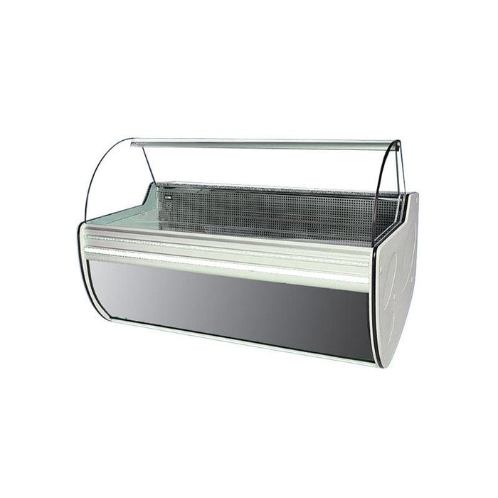 Atlanta W-12 SGSN 49" Stainless Steel Curved Glass Refrigerated Display Case - Nella Online