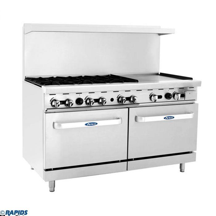 Atosa AGR-6B24GR Natural Gas 31" Range Oven with 24" Right Griddle Top - 48,000 Btu - Nella Online