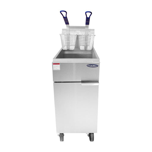Atosa ATFS-50 50 Lbs Heavy Duty Stainless Steel Commercial Deep Fryer - 136,000 Btu - Nella Online