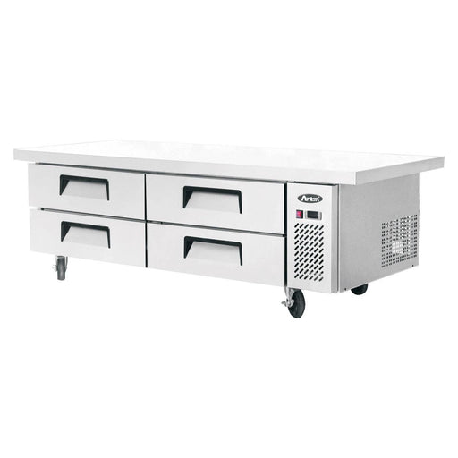 Atosa MGF8454 76" 4-Drawer Refrigerated Chef Base with Extended Top - Nella Online