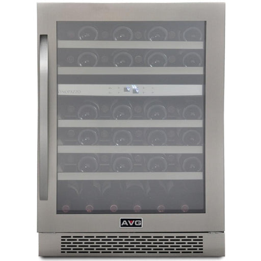 AVG VPC46DS Vinopazzo Series 24" Seamless Stainless Steel Wine Cabinet - 46 Bottles - Nella Online