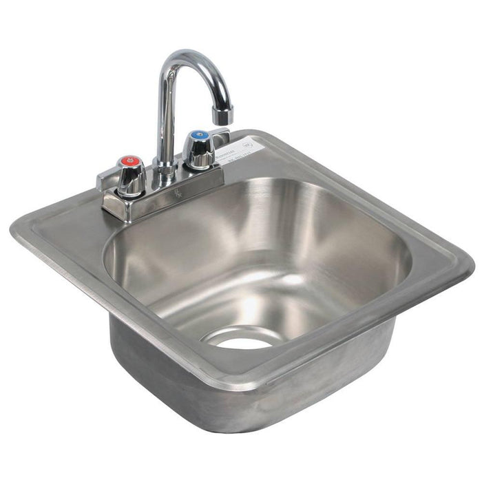 BK Resources 15" x 15" One Compartment Drop In Sink - BK-DIS-1515-P-G