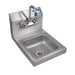 BK Resources 12” x 14.5” Splash Mount Space Saver Hand Sink with Faucet - BKHS-W-SS-P-G - Nella Online