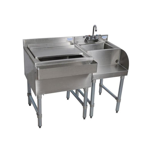 BK Resources 48" Underbar Blender/Ice Bin Workstation 21" SS - BKUB-WS-BSIB-48-GS - Nella Online