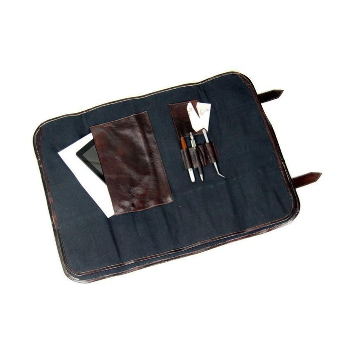 Boldric BOCK112 17" 17-Pocket Canvas Roll Knife Bag - Navy - Nella Online