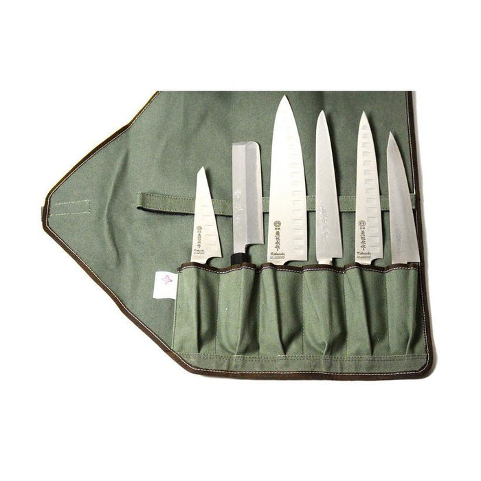 Boldric BOCW132 15.5" 6-Pocket Abalone Canvas Knife Bag - Nella Online