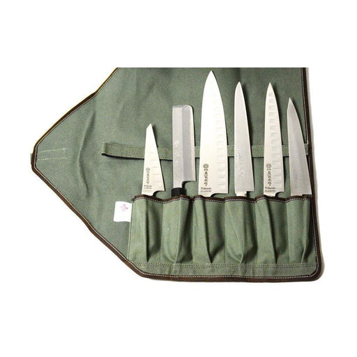Boldric BOCW134 15.5" 6-Pocket Black Canvas Knife Bag - Nella Online