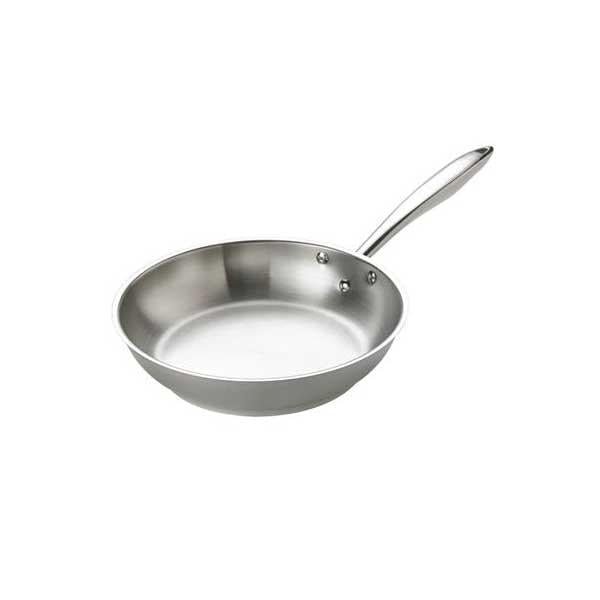 Browne 8" Thermalloy Deluxe Stainless Steel Fry Pan with Natural Finish - 5724048 - Nella Online