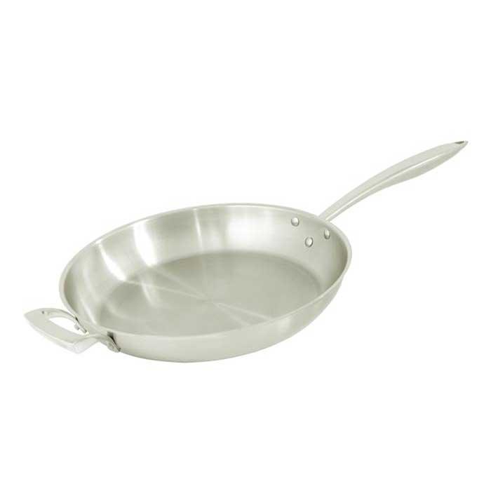 Browne 12.5" Thermalloy Deluxe Stainless Steel Fry Pan with Natural Finish - 5724052 - Nella Online